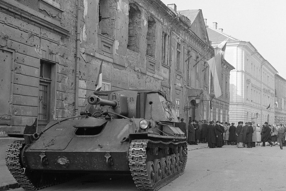 Imagen de Budapest durante el levantamiento de 1956