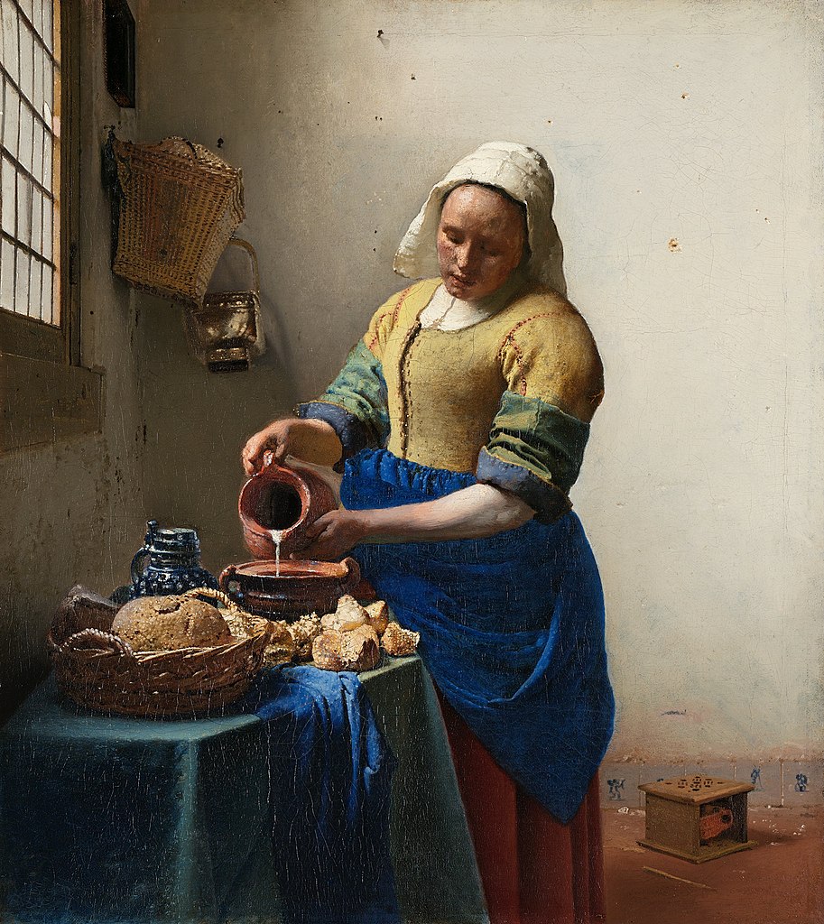 Image of The milkmaid by Johannes Vermeer