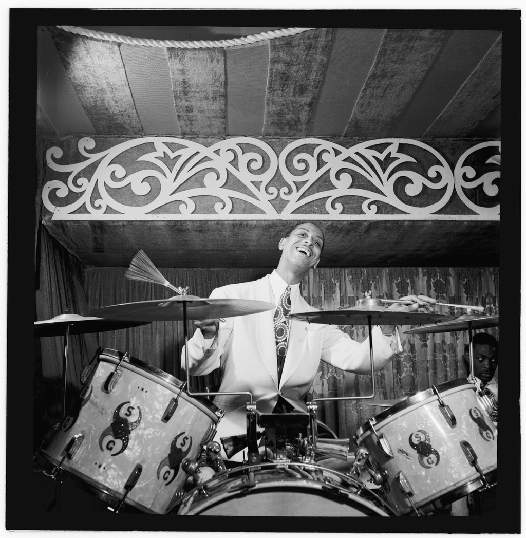 Imagen del batería Sonny Greer. Foto: William Gottlieb/ Librería del Congreso de EEUU